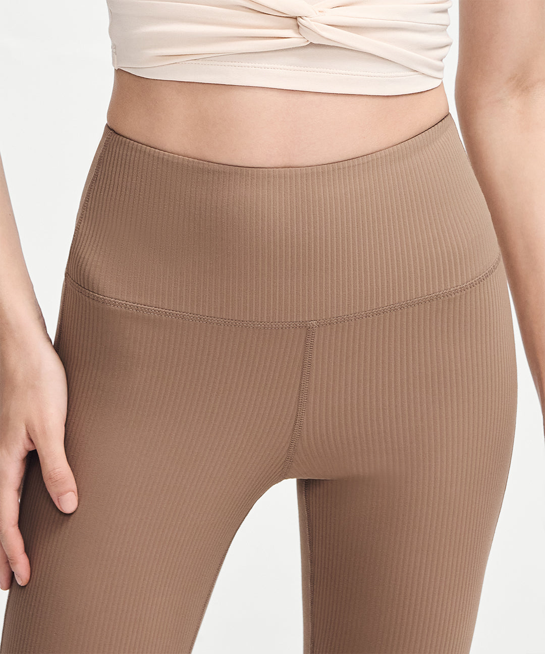 Ribbed High Waist Flare Legging 31.5''