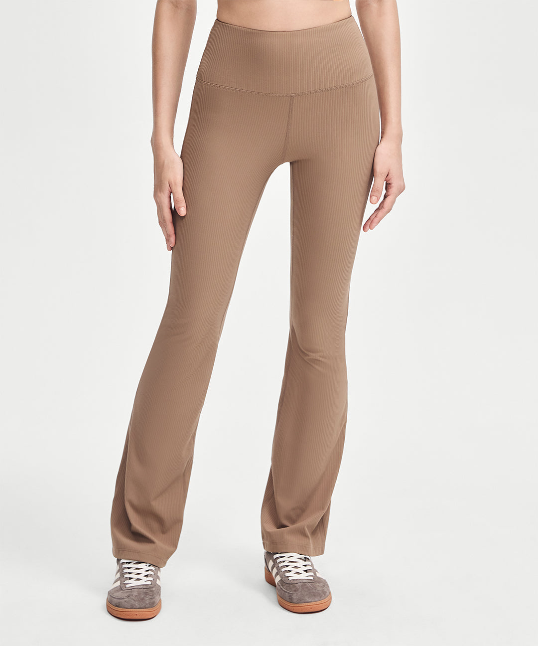 Ribbed High Waist Flare Legging 31.5''