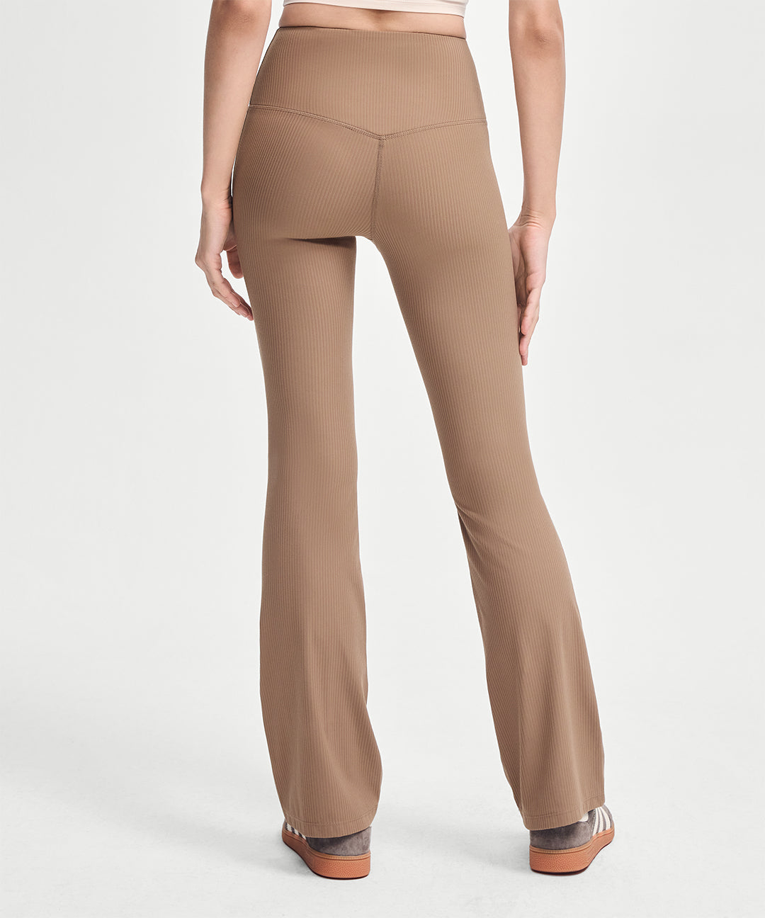 Ribbed High Waist Flare Legging 31.5''