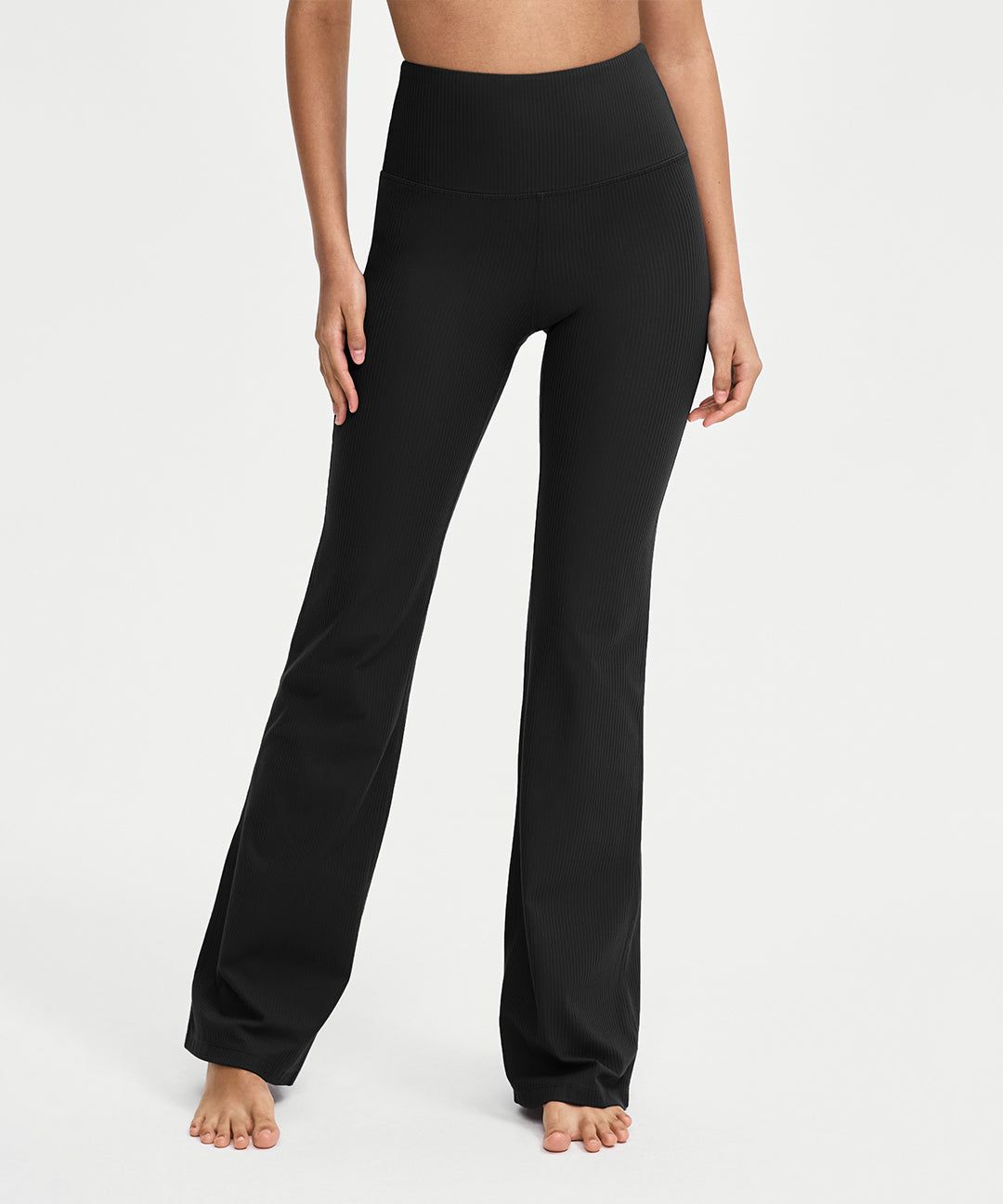 Ribbed High Waist Flare Legging 31.5''