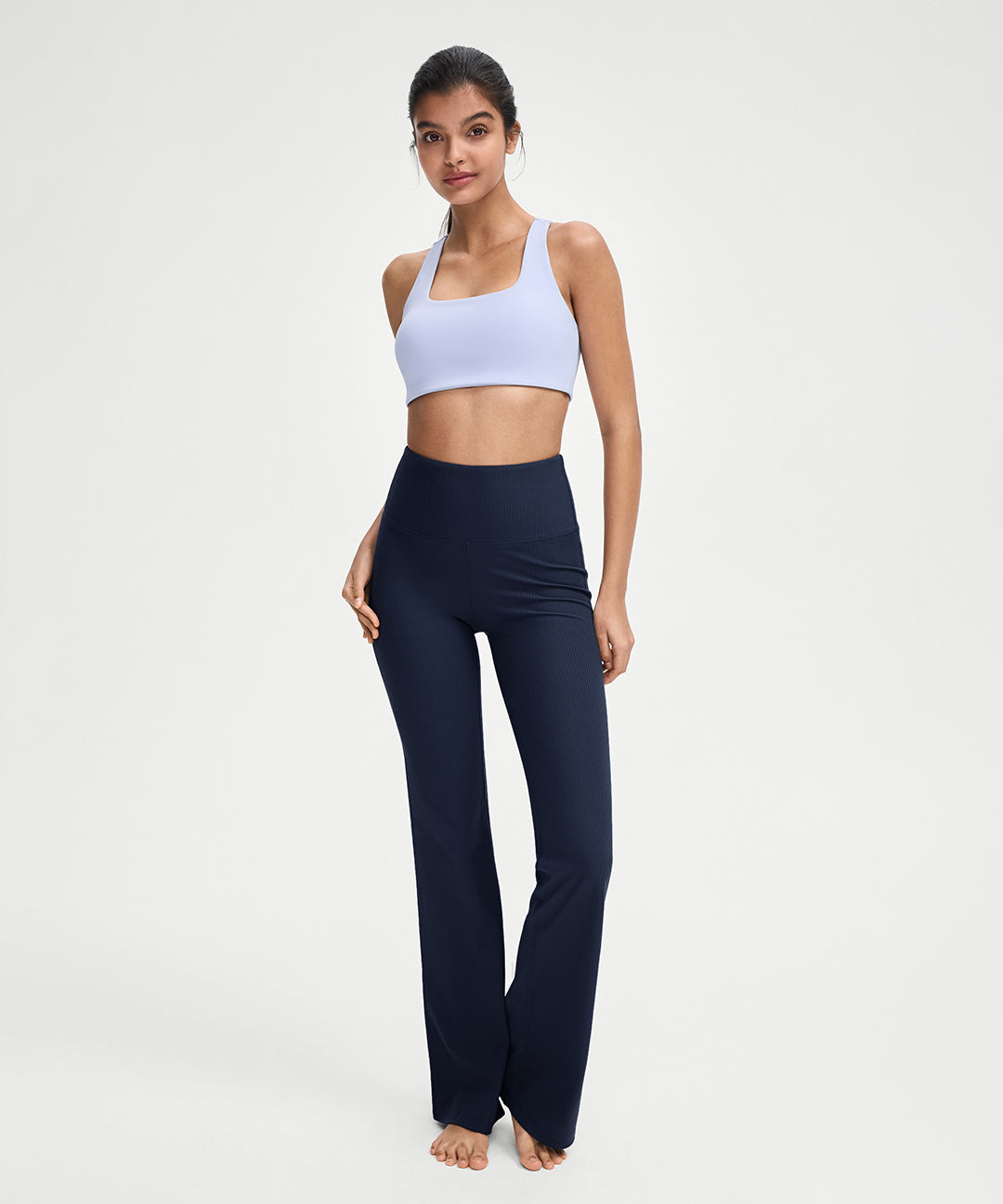 Ribbed High Waist Flare Legging 31.5''